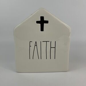 Rae‎ Dunn Artisan Collection Magenta Faith Cross Tea Light House Church Luminary
